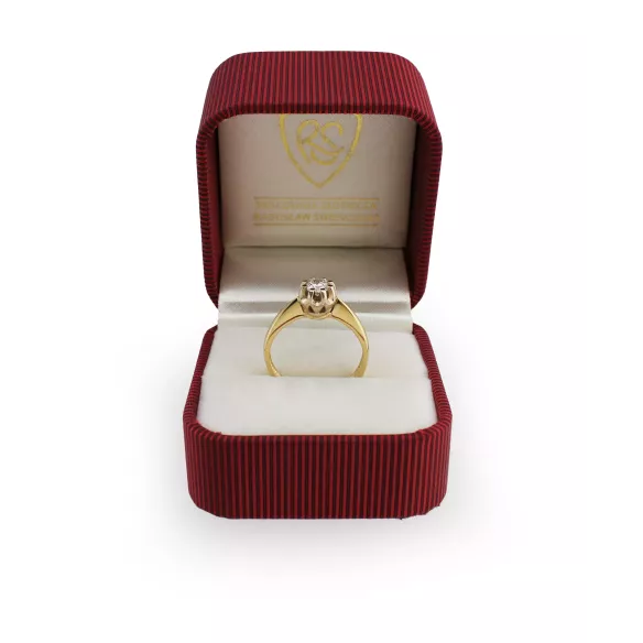 Złoty Pierścionek Z Brylantem 0,30ct RSI007