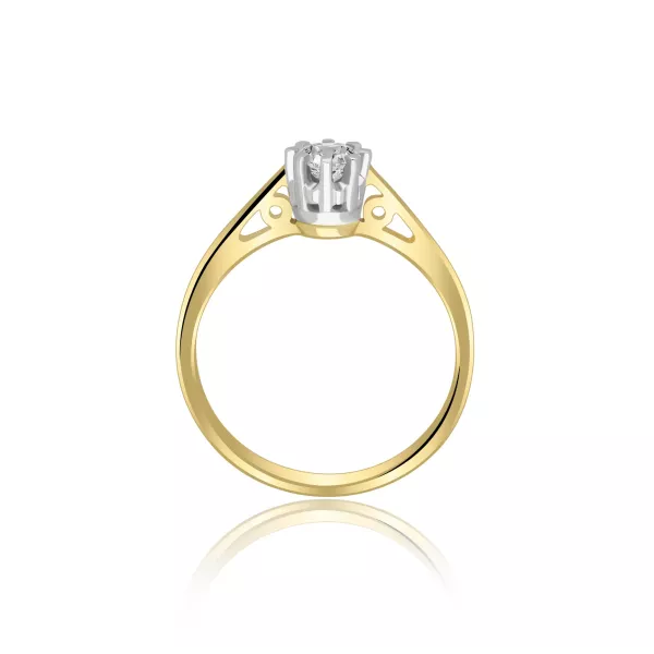 Złoty Pierścionek Z Brylantem 0,30ct RSI006