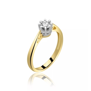 Złoty Pierścionek Z Brylantem 0,30ct RSI006