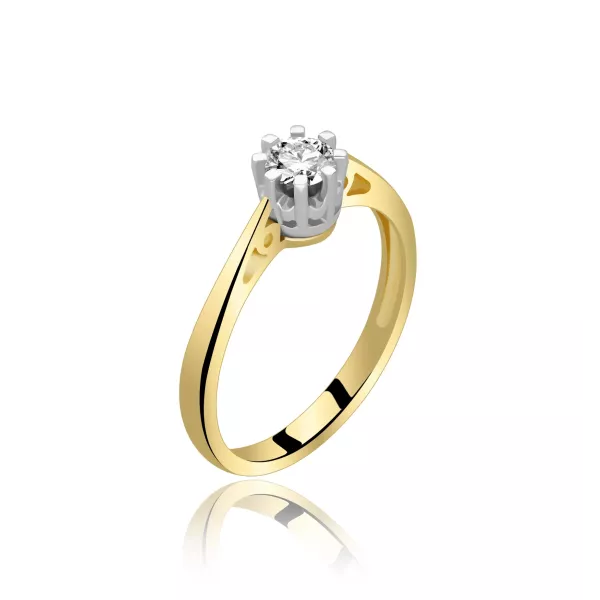 Złoty Pierścionek Z Brylantem 0,30ct RSI006