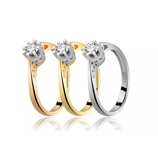 Złoty Pierścionek Z Brylantem 0,30ct RSI006