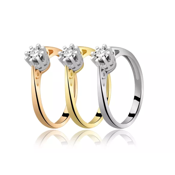 Złoty Pierścionek Z Brylantem 0,30ct RSI006