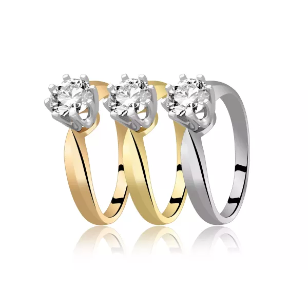 Złoty Pierścionek Z Brylantem 1,00ct RSI005