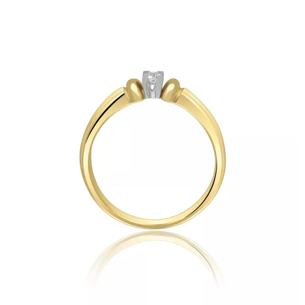 Złoty Pierścionek Z Brylantem 0,06ct RSI003