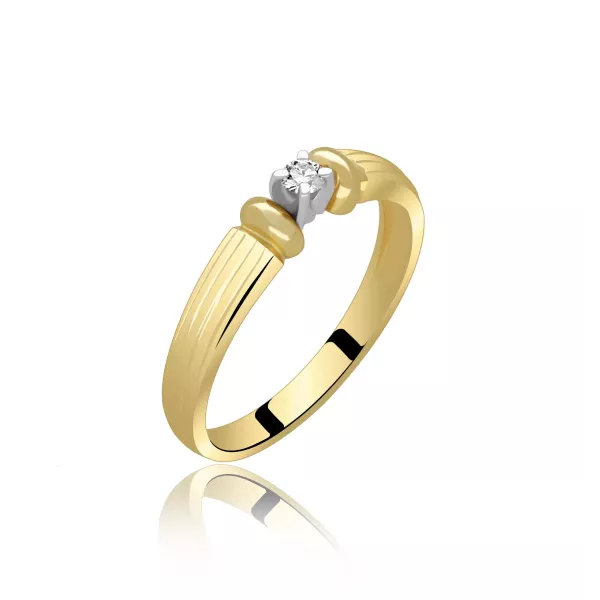 Złoty Pierścionek Z Brylantem 0,06ct RSI003