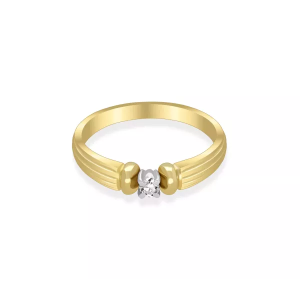 Złoty Pierścionek Z Brylantem 0,06ct RSI003