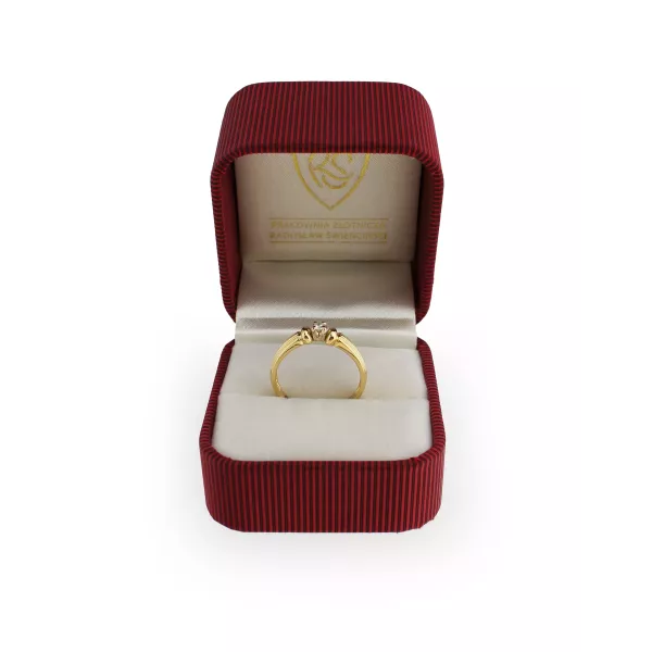 Złoty Pierścionek Z Brylantem 0,06ct RSI003