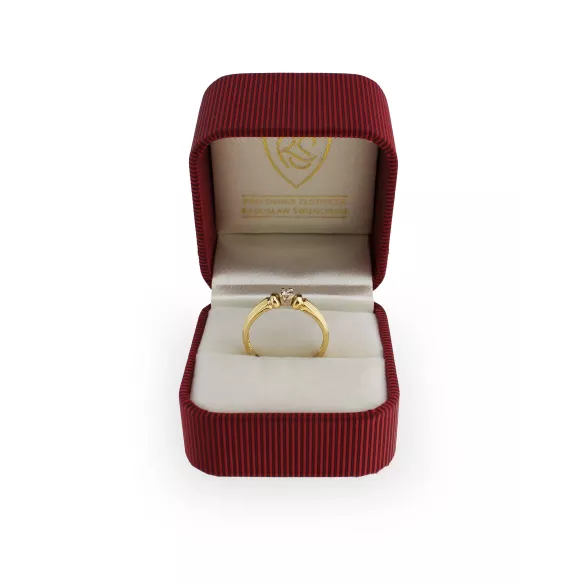 Złoty Pierścionek Z Brylantem 0,06ct RSI003