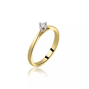 Pierścionek Z Brylantem 0,10ct RS0453