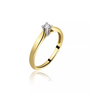 Pierścionek Z Brylantem 0,10ct RS0174