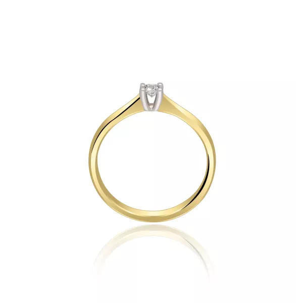 Pierścionek Złoty Z Brylantem 0,10ct RS0436