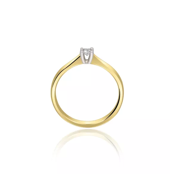 Pierścionek Złoty Z Brylantem 0,10ct RS0436