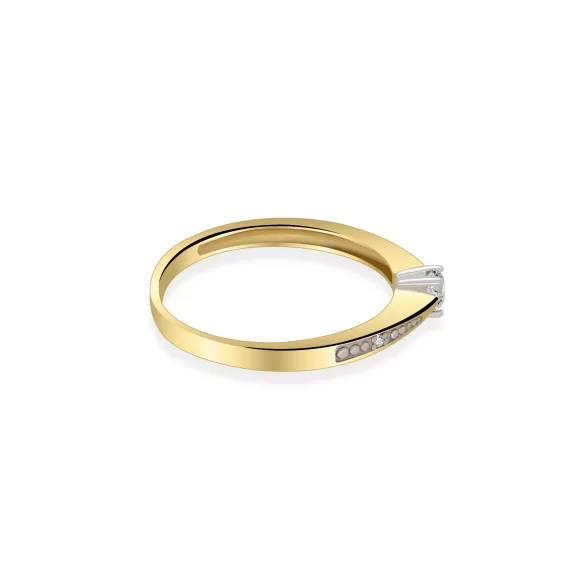 Pierścionek Złoty Z Brylantami 0,11ct RS0142