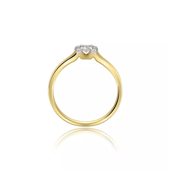 Pierścionek Złoty Z Brylantami 0,13ct RS0384