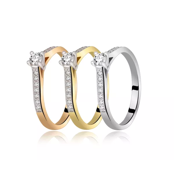 Pierścionek Złoty Z Brylantami 0,30ct RSR008