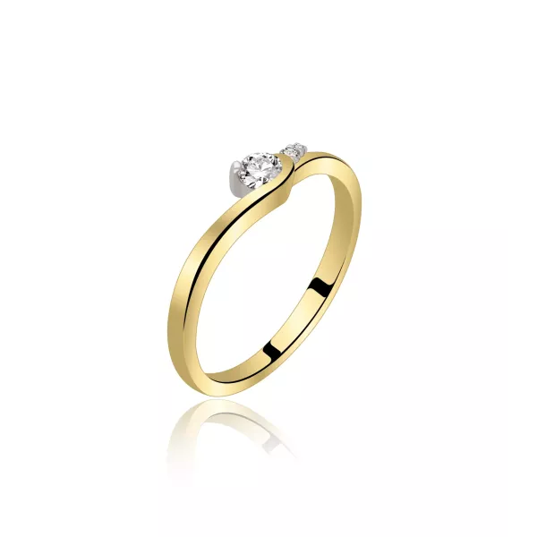 Pierścionek Złoty Z Brylantami 0,18ct RS0045BIS