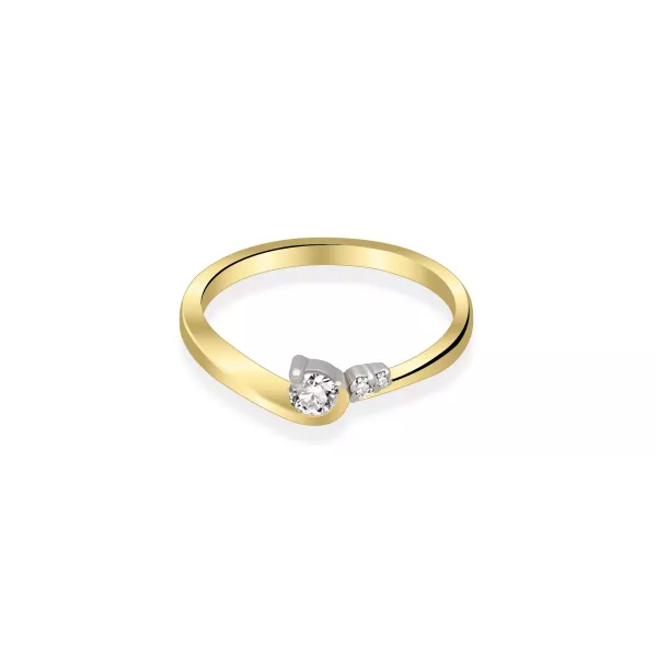 Pierścionek Złoty Z Brylantami 0,18ct RS0045BIS