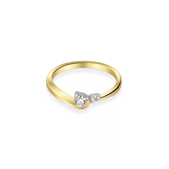 Pierścionek Złoty Z Brylantami 0,18ct RS0045BIS