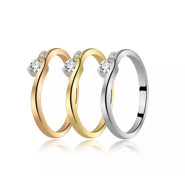 Pierścionek Złoty Z Brylantami 0,18ct RS0045BIS