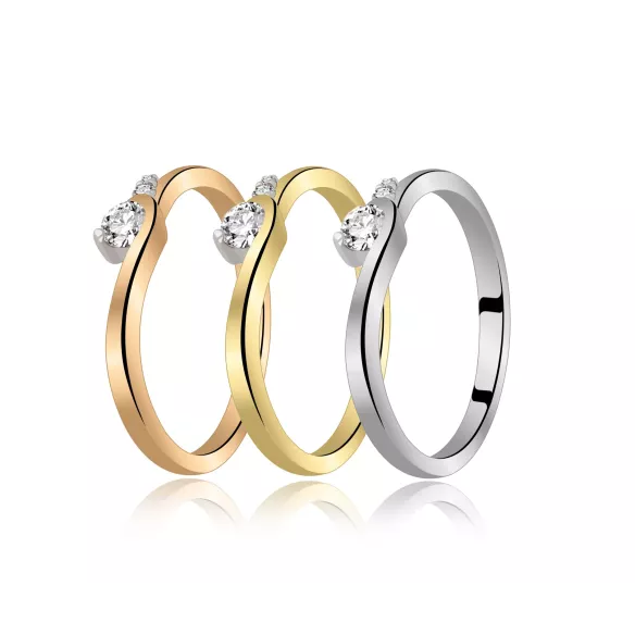 Pierścionek Złoty Z Brylantami 0,18ct RS0045BIS