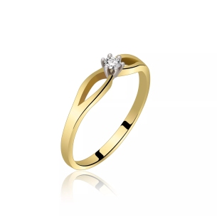 Pierścionek Z Brylantem 0,06ct RS0241