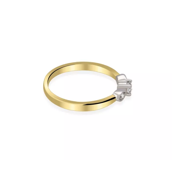 Pierścionek Złoty Z Brylantami 0,11ct RS0265