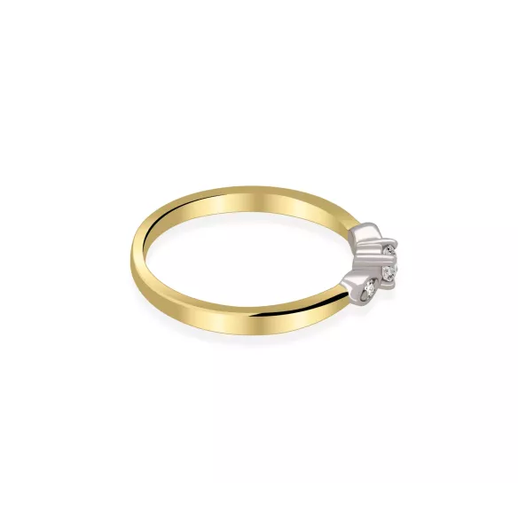 Pierścionek Złoty Z Brylantami 0,11ct RS0265