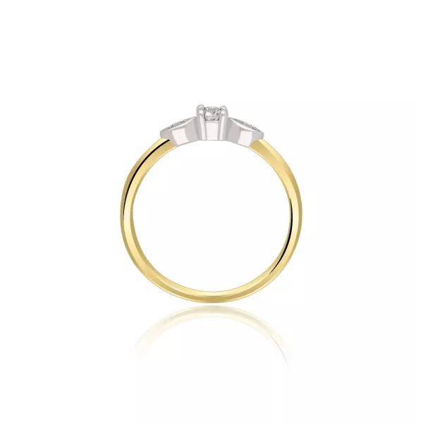 Pierścionek Złoty Z Brylantami 0,11ct RS0265