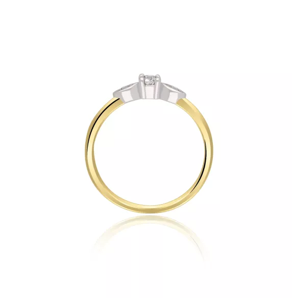 Pierścionek Złoty Z Brylantami 0,11ct RS0265