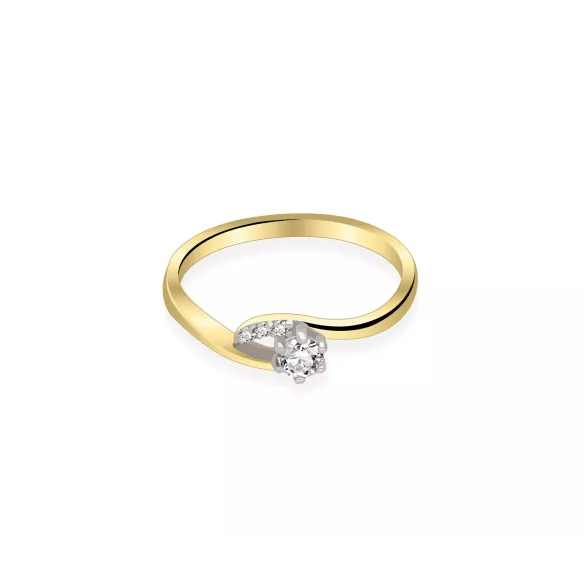 Pierścionek Złoty Z Brylantami 0,18ct RS0500