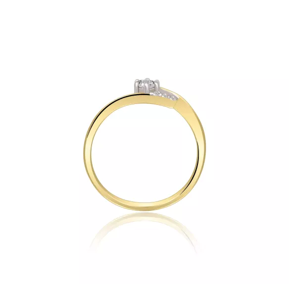 Pierścionek Złoty Z Brylantami 0,18ct RS0500