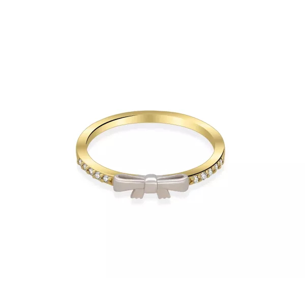 Pierścionek Złoty Z Brylantami 0,05ct RS0244