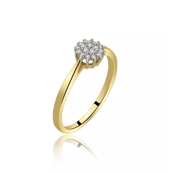 Pierścionek Złoty Z Brylantami 0,13ct RS0395
