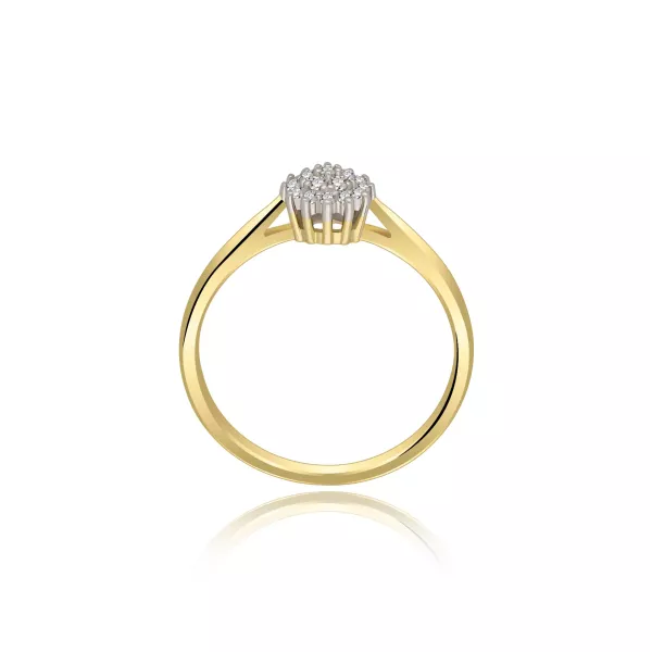 Pierścionek Złoty Z Brylantami 0,13ct RS0395
