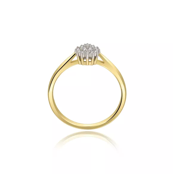 Pierścionek Złoty Z Brylantami 0,13ct RS0395