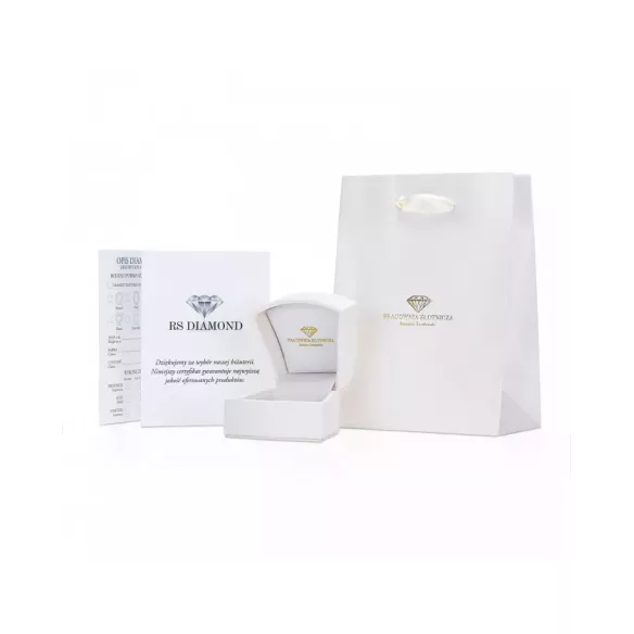 Pierścionek Złoty Z Brylantami 0,13ct RS0395