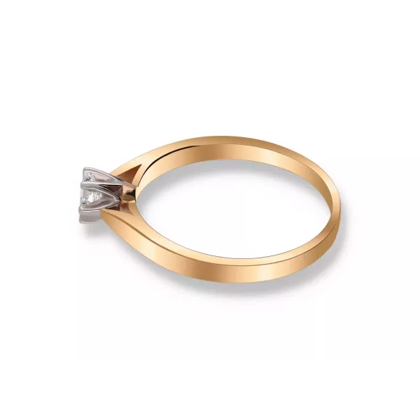 Pierścionek Złoty Z Brylantem 0,15ct RS0336