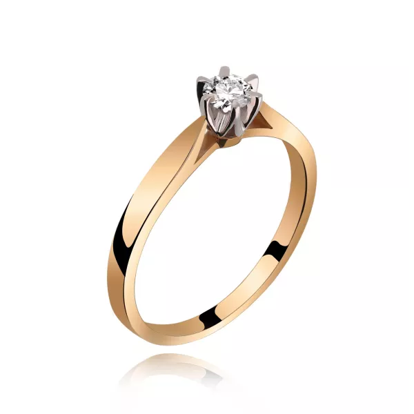 Pierścionek Złoty Z Brylantem 0,15ct RS0336