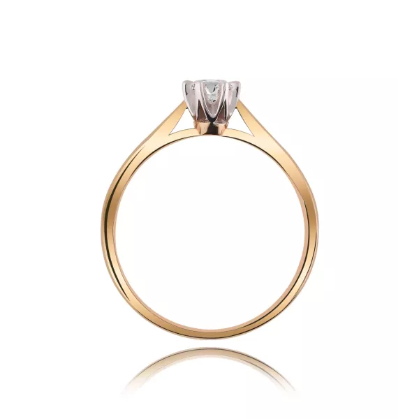 Pierścionek Złoty Z Brylantem 0,15ct RS0336