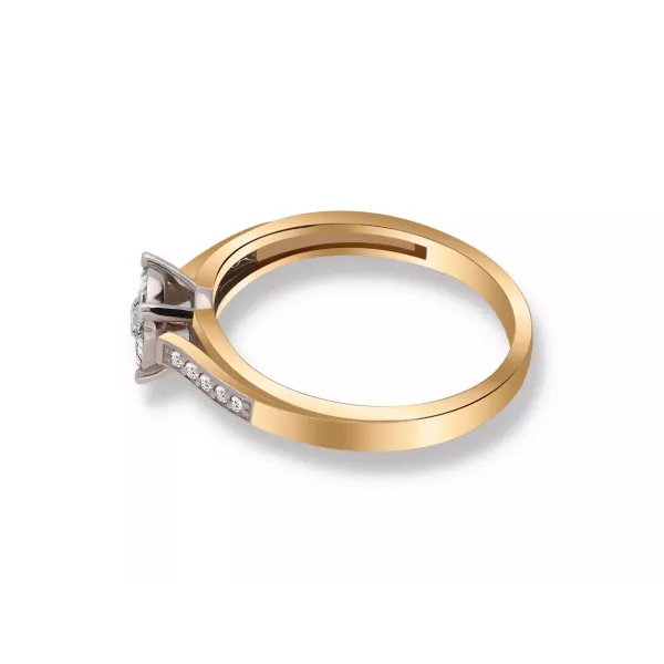 Wysyłka 24h Pierścionek Złoty Z Brylantami 0,19ct RS0202