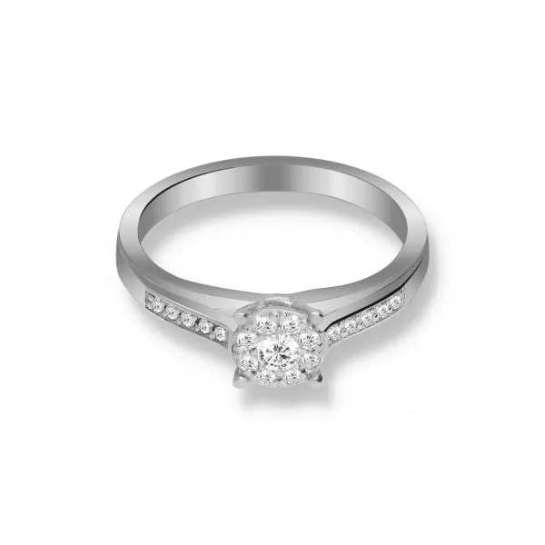 Wysyłka 24h Pierścionek Złoty Z Brylantami 0,19ct RS0202