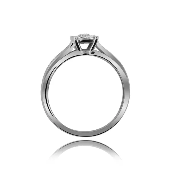 Wysyłka 24h Pierścionek Złoty Z Brylantami 0,19ct RS0202