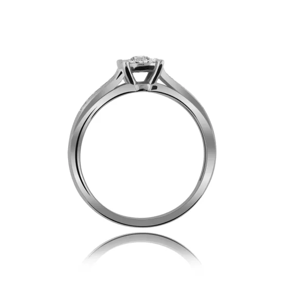 Wysyłka 24h Pierścionek Złoty Z Brylantami 0,19ct RS0202