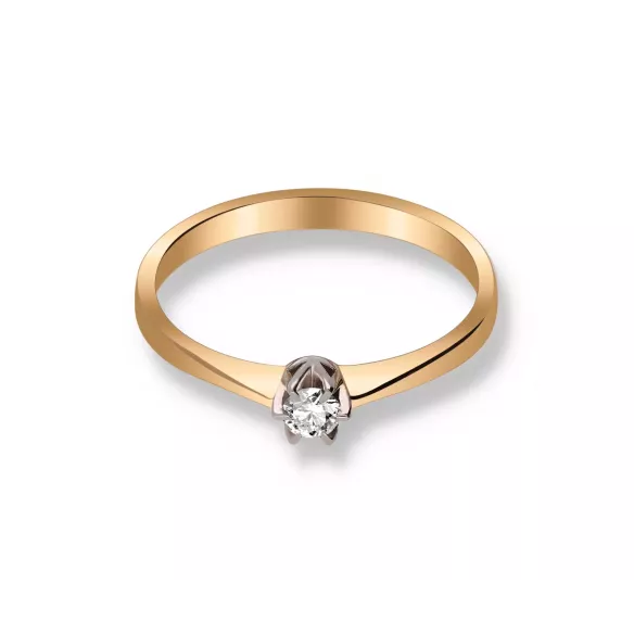 Pierścionek Złoty Z Brylantem 0,10ct RS0211