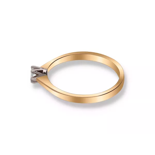 Pierścionek Złoty Z Brylantem 0,10ct RS0211