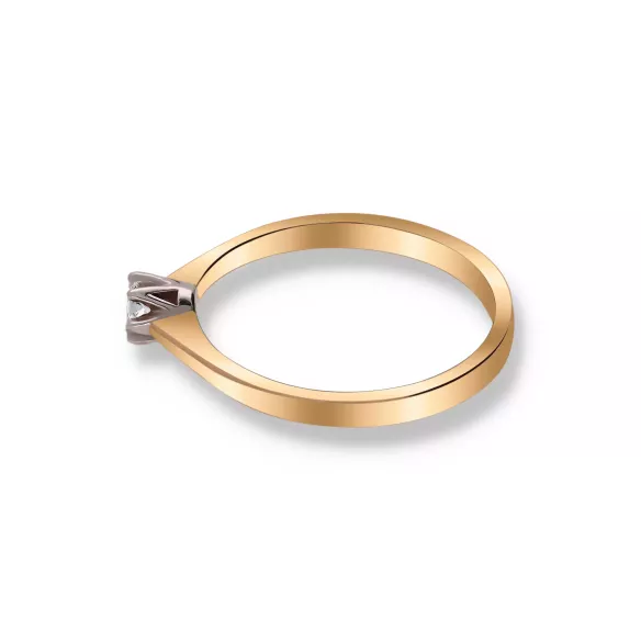 Pierścionek Złoty Z Brylantem 0,10ct RS0211