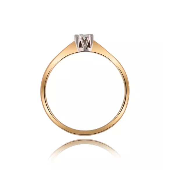 Pierścionek Złoty Z Brylantem 0,10ct RS0211