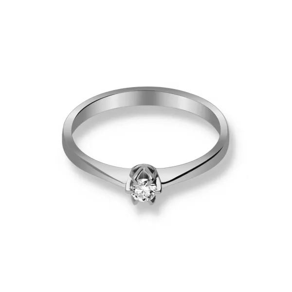 Pierścionek Złoty Z Brylantem 0,10ct RS0211