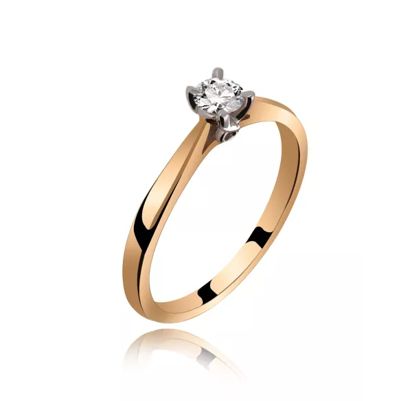 Pierścionek Złoty Z Brylantem 0,15ct RS0190