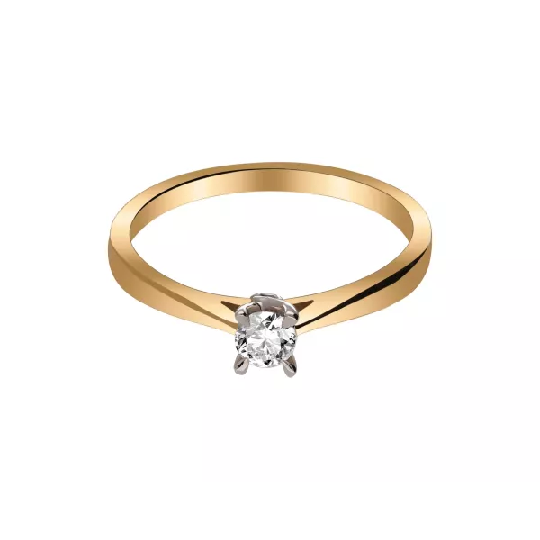 Pierścionek Złoty Z Brylantem 0,15ct RS0190